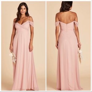 Birdy Grey Spence chiffon maxi down dress rose quartz pink 15661
